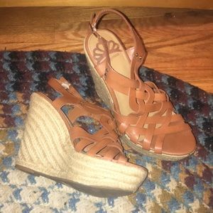 Brown Espadrille Wedges